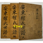 안동권씨 금계공파 족보 세보 천.지.인 전3권 완질 한지 겹장본 / 1948년 발행