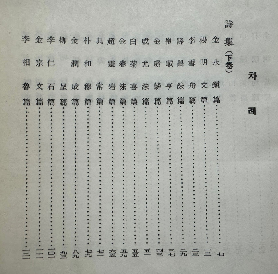 한국문학전집 34.35 시집 상.하 전2권 완질 / 1959년 초판본 / 1087페이지