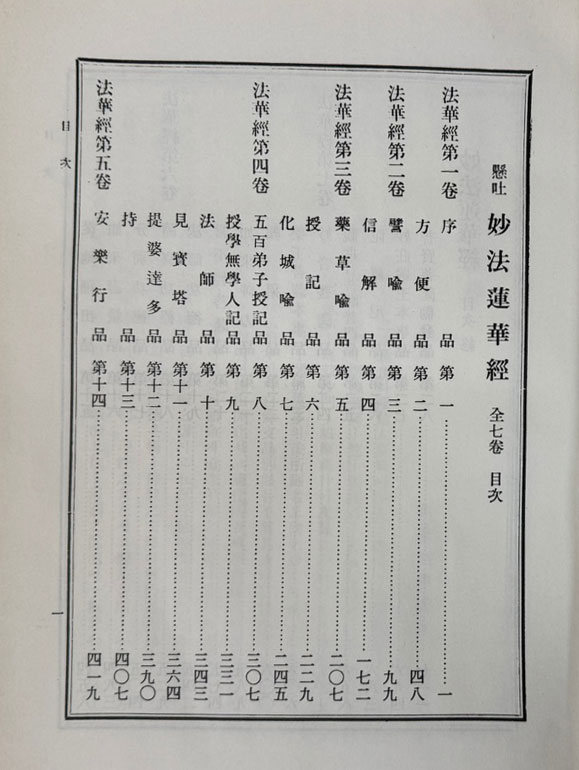 묘법연화경 전7권 단책 / 해인사 홍제암 / 1984년 초판 / 729 페이지