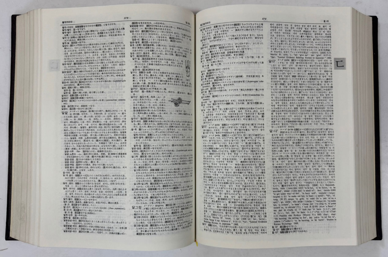 조선어대사전 상.하 전2권 완질 /1986년 초판 / 각천서점 / 2725페이지