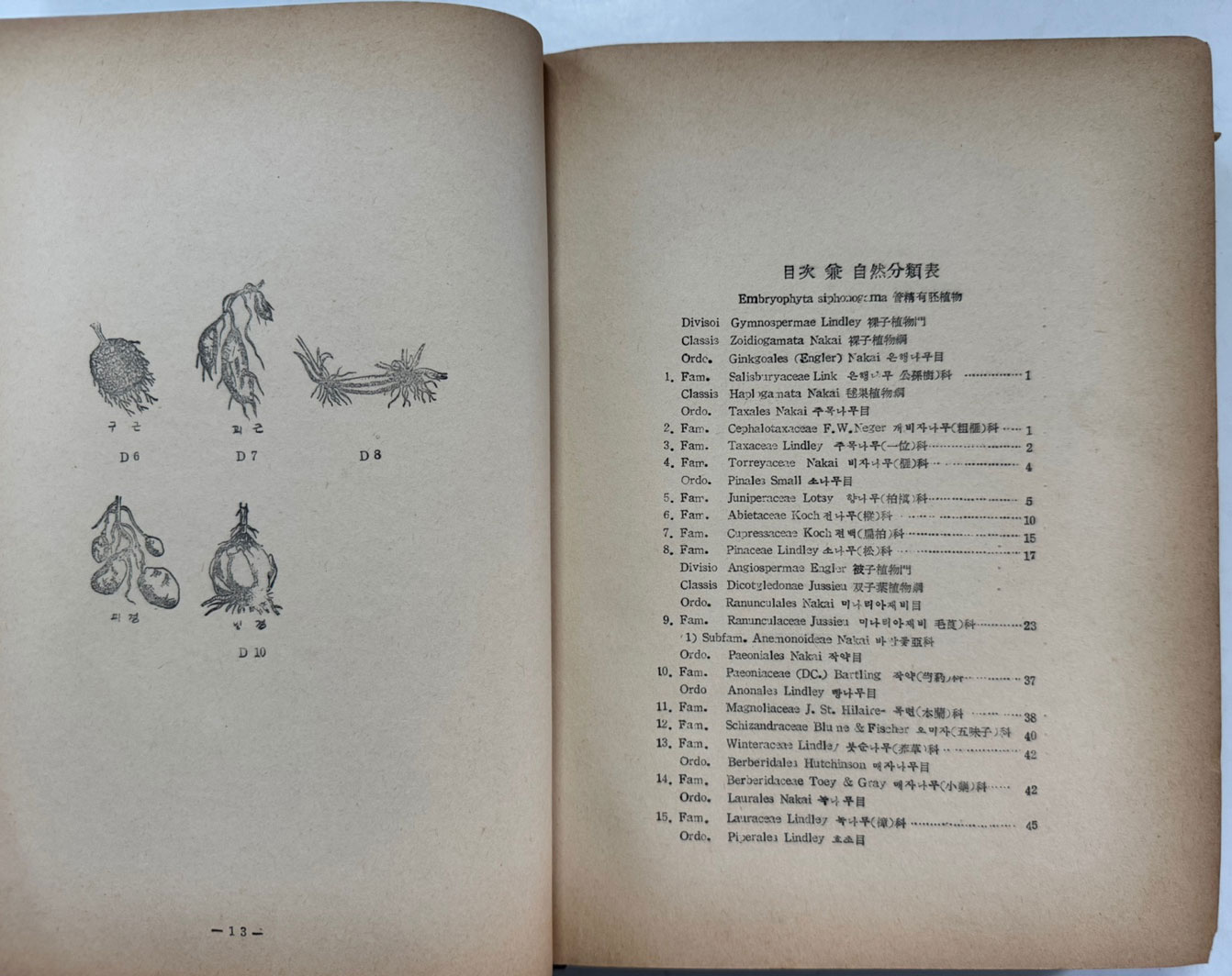 한국식물도감 목본부 / 정태현 / 교육사 / 1972년재판 / 589페이지