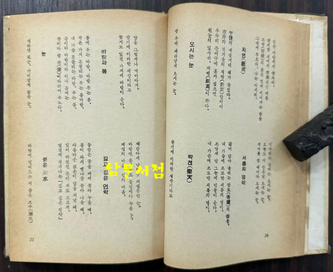 못잊어 / 김소월 / 신문화사 / 1975년 초판 / 143페이지