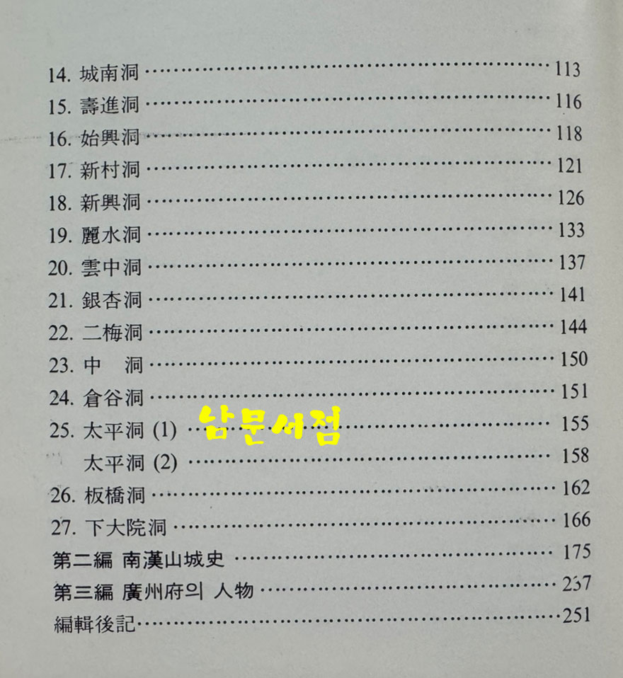 성남의뿌리 / 경원학보사 / 1989년 초판 / 253페이지